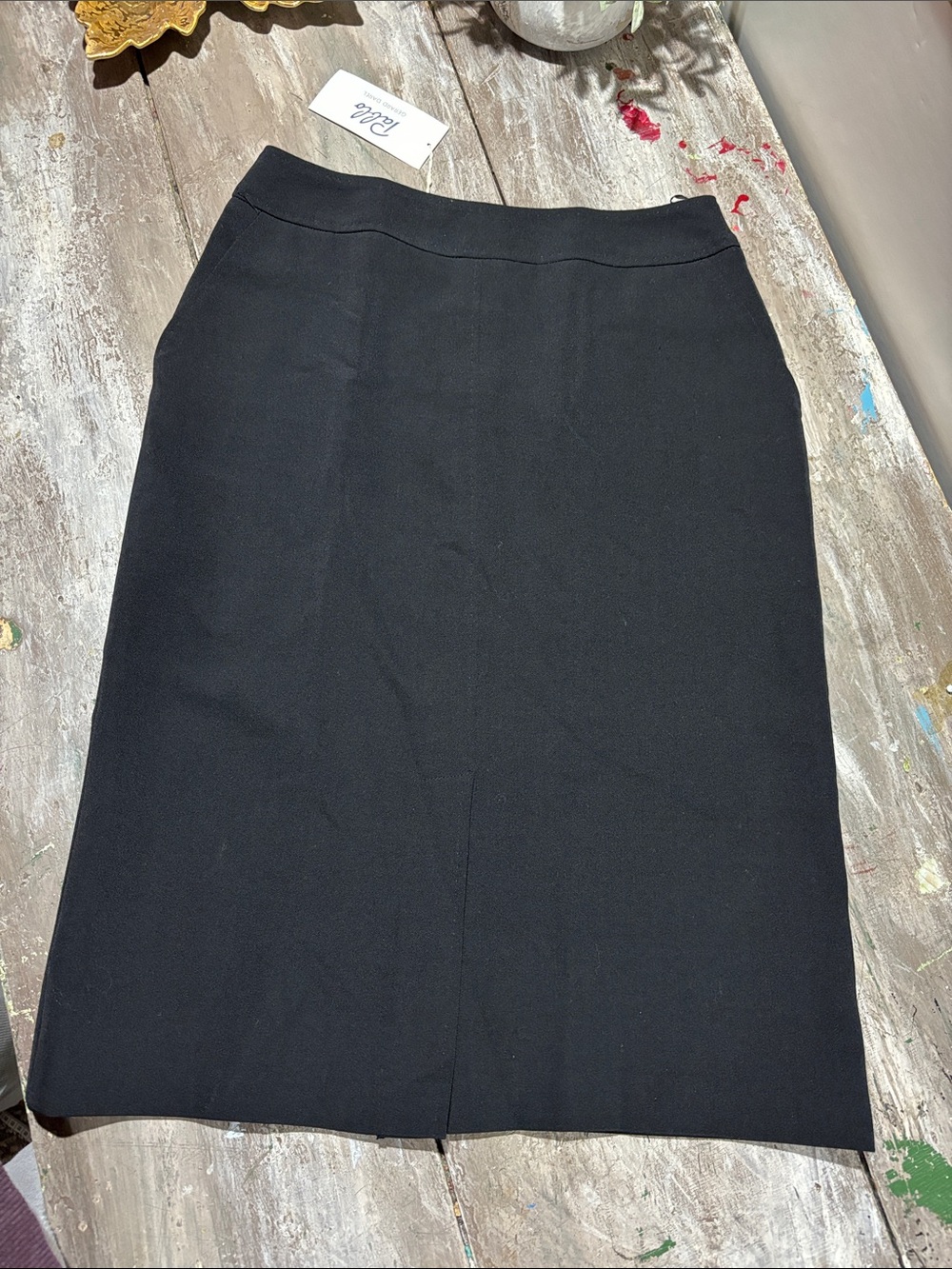 NWT Pablo de Gerard Darel Black Tailored Pencil Skirt - Size FR 38 (US 6)